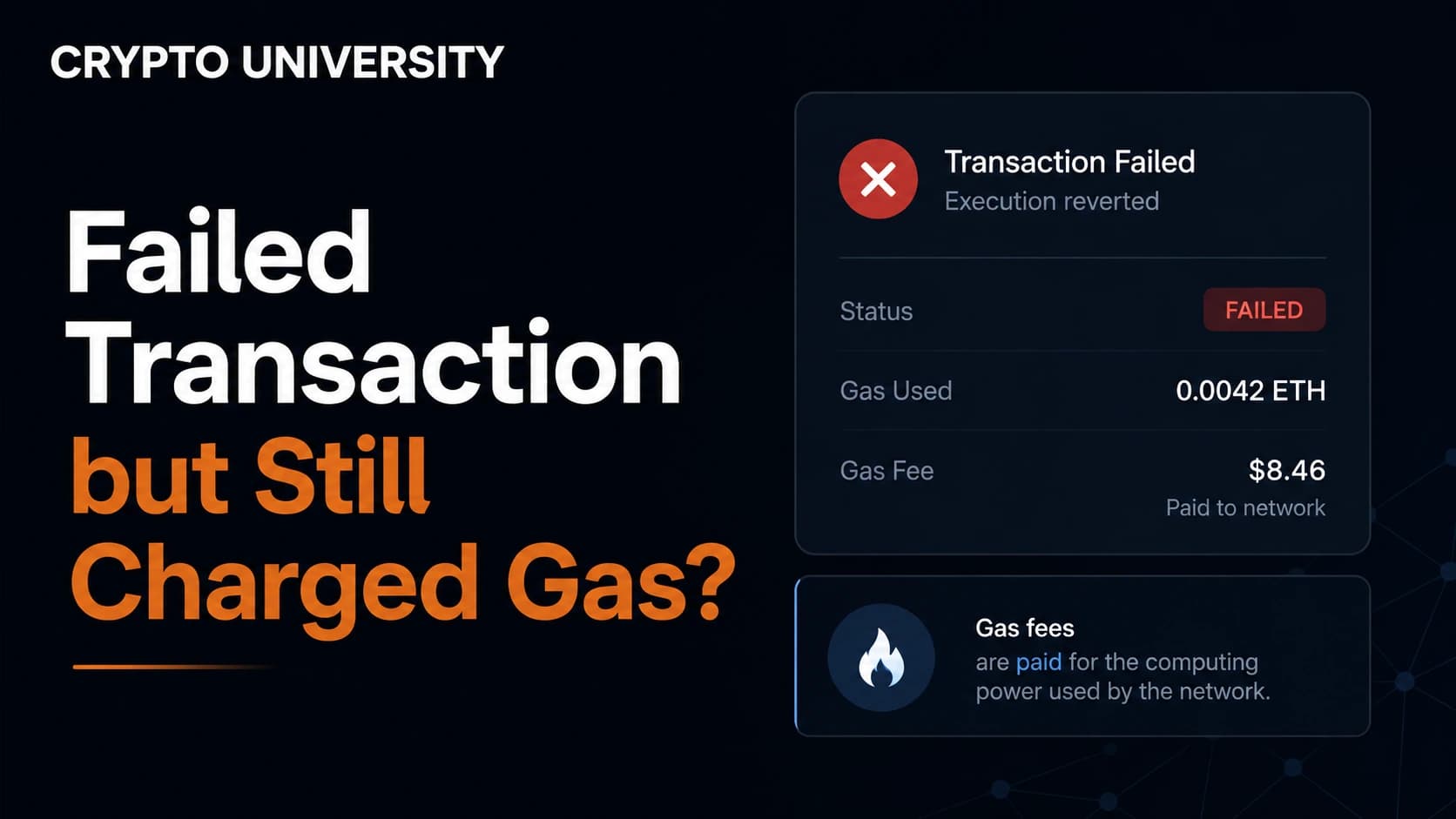 Failed Transaction but Still Charged Gas? Here Is What to Do