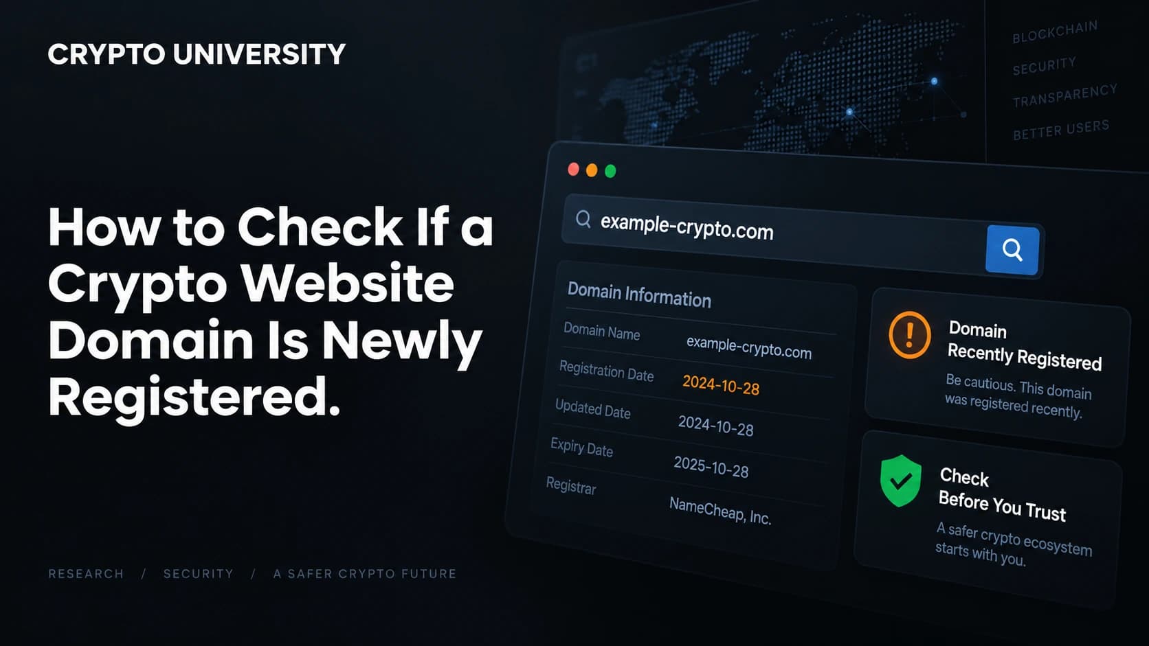How to Check Whether a Crypto Website Domain Is Newly Registered