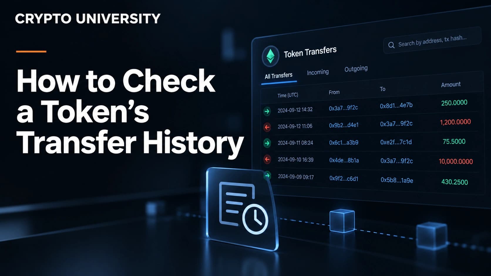 How to Check a Token's Transfer History