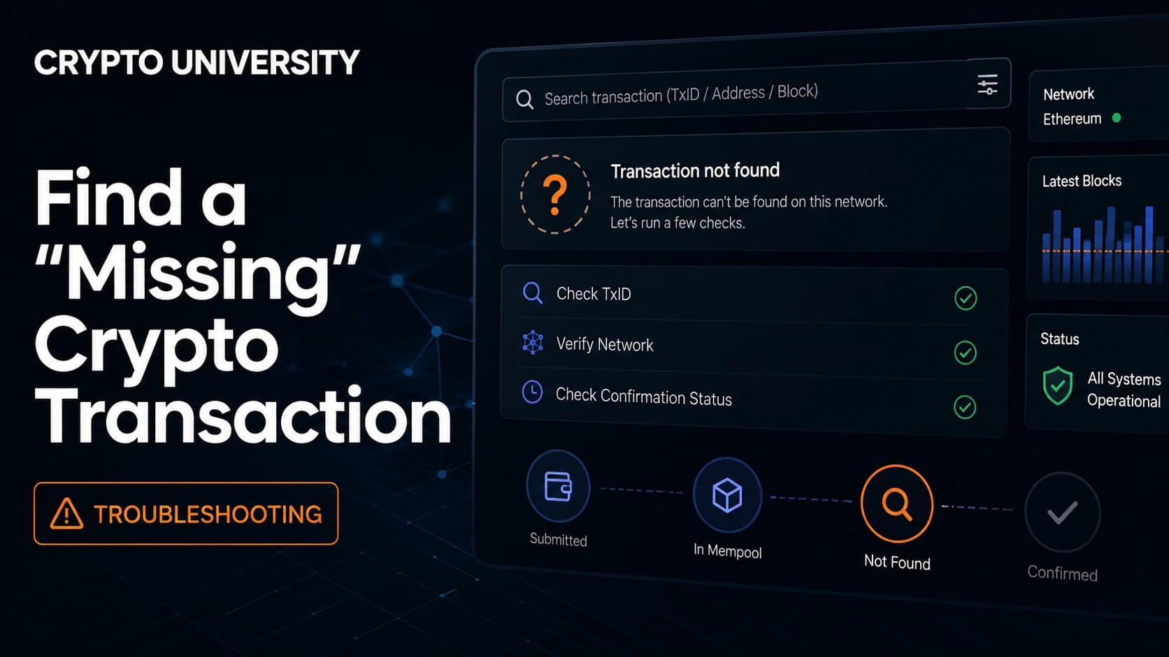 How to Find a Missing Crypto Transaction