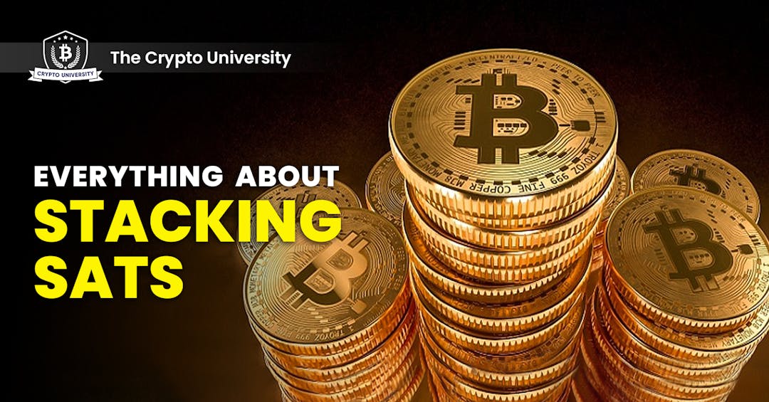 A thumbnail for a blog post on stacking Sats