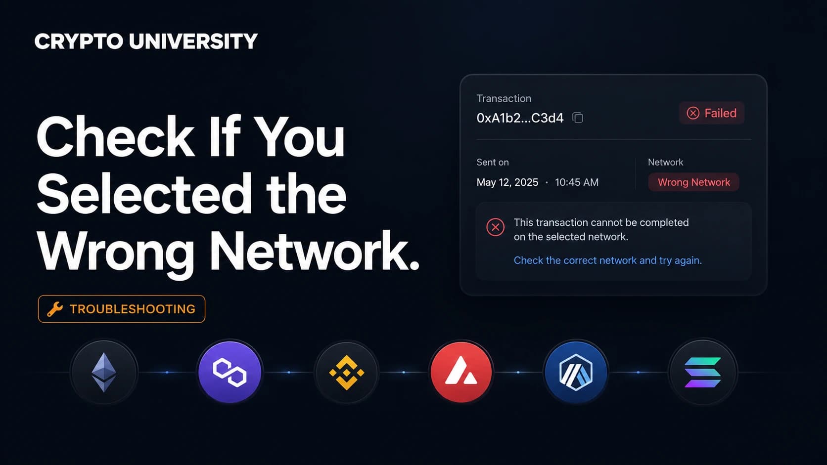 How to Check Whether You Selected the Wrong Blockchain Network