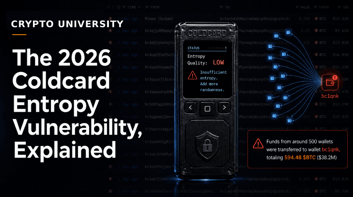 The 2026 Coldcard Entropy Vulnerability, Explained