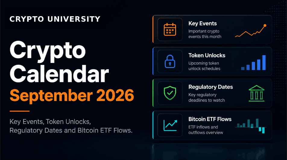 Crypto Calendar September 2026: Key Events, Token Unlocks, Regulatory Dates and Bitcoin ETF Flows