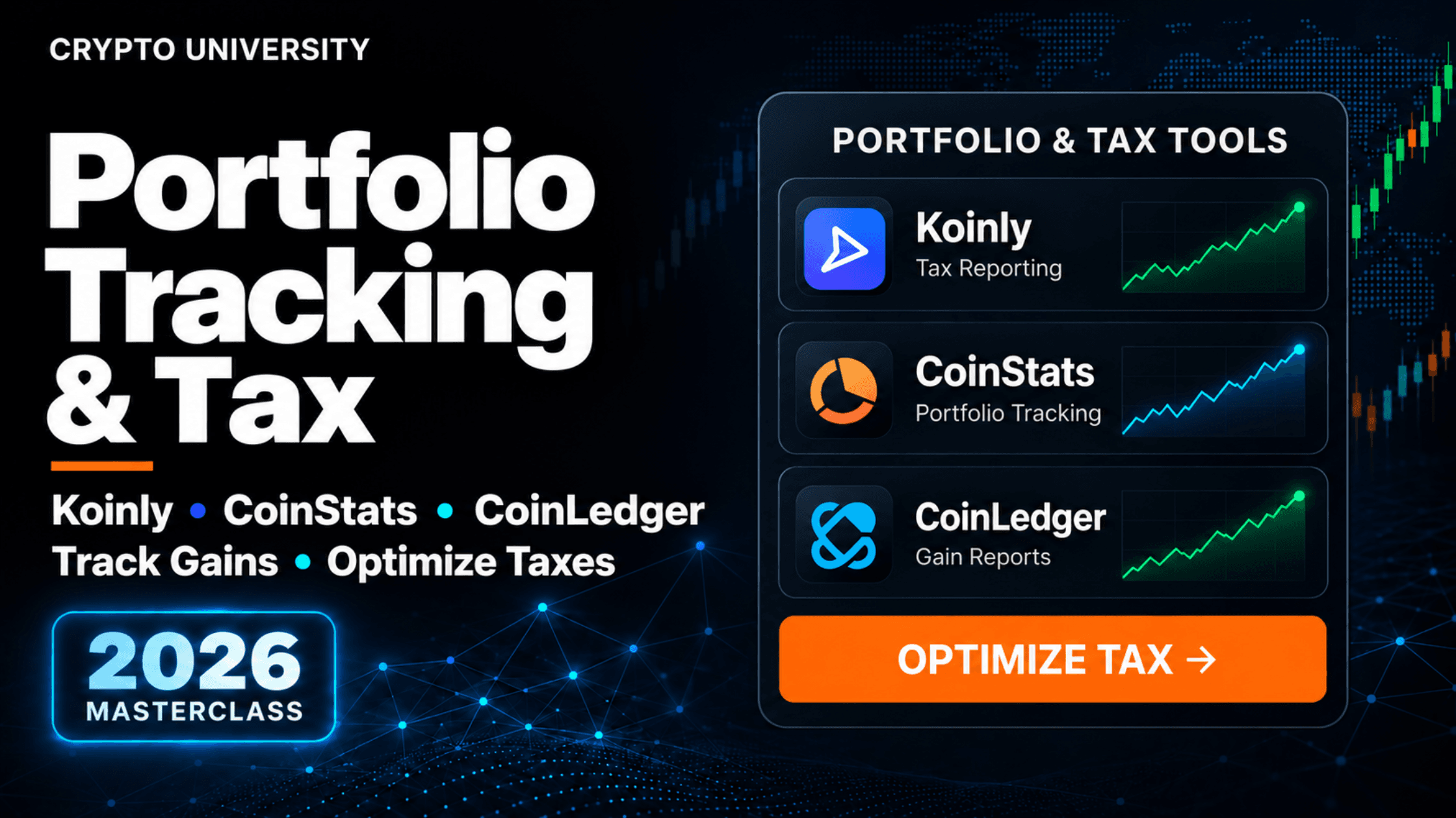 Crypto Portfolio Tracking & Tax Optimization: Koinly, CoinStats & CoinLedger (2026)