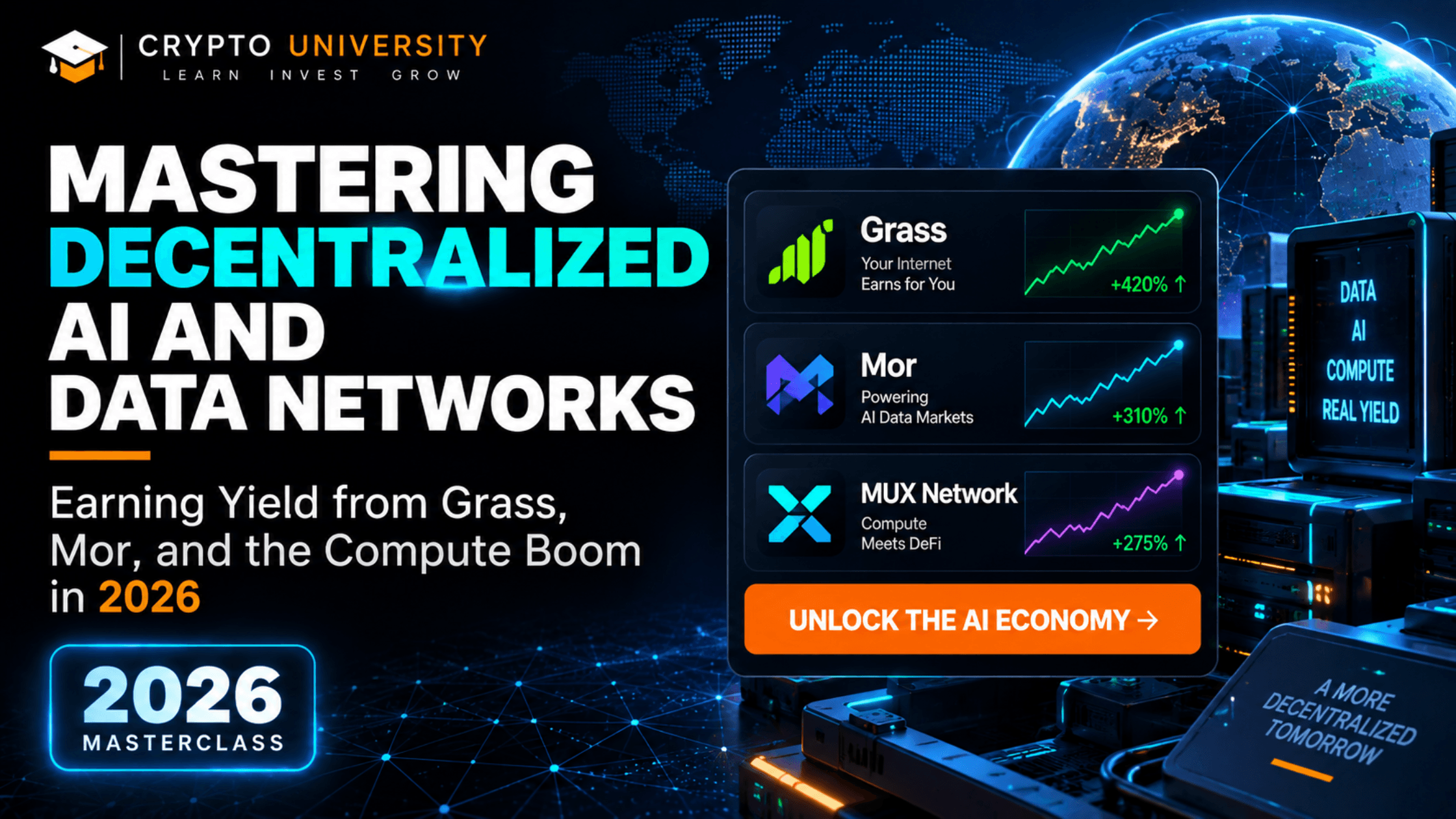 Decentralized AI & Data Networks 2026: Grass, Mor & DePIN Yield Guide