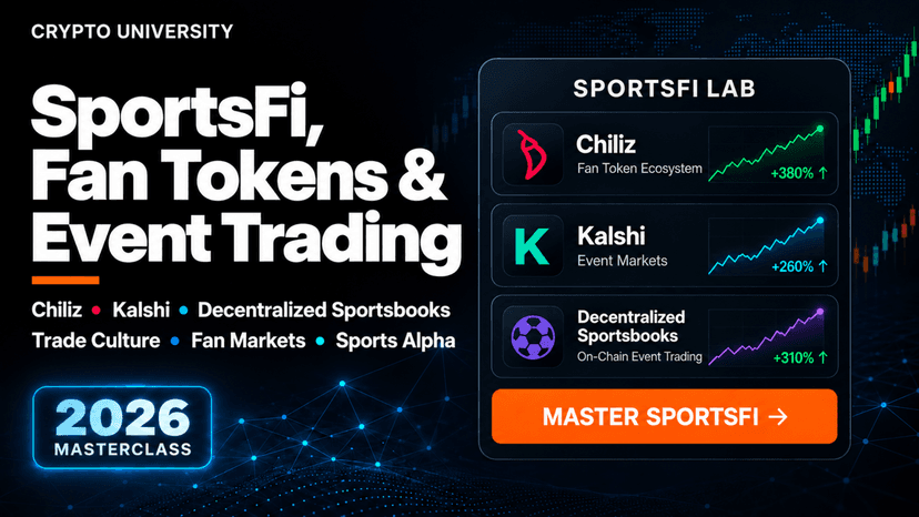 Crypto SportsFi & Fan Tokens 2026: Chiliz, Kalshi & Event Trading Guide